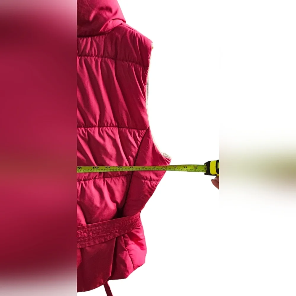 Chaps - Girls Pink Puffer Vest Belt Included​